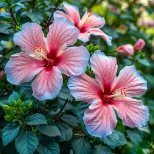 Гибискус садовый Тропикал Сан купить по цене от 293р. в интернет-магазине «Посадика» с доставкой почтой в в Костомукшае и по всей России – [изображение №1].