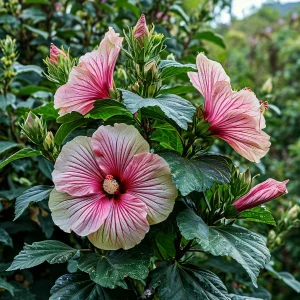 Гибискус Иден Бьюти купить по цене от 460р. в интернет-магазине «Посадика» с доставкой почтой в в Костомукшае и по всей России – [изображение №1].