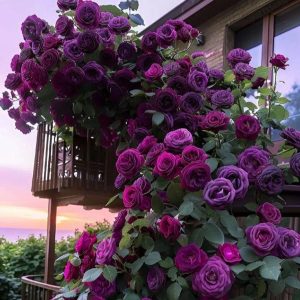 Роза Плетистая Плум Пэшн купить по цене от 610р. в интернет-магазине «Посадика» с доставкой почтой в в Костомукшае и по всей России – [изображение №1].